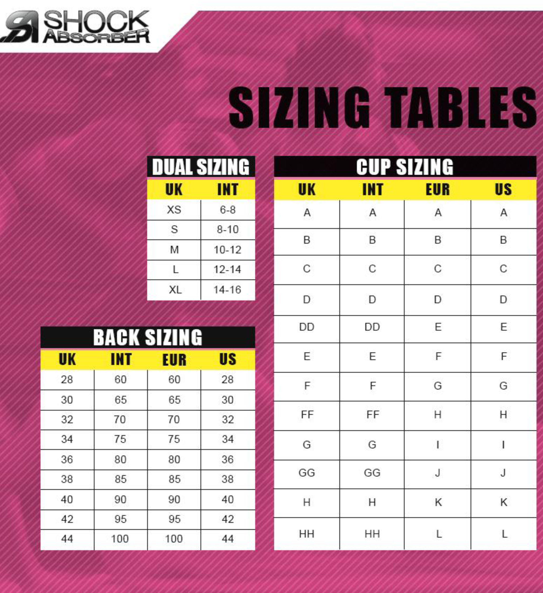 asics size table